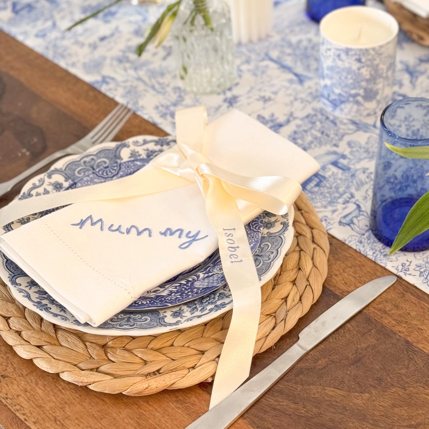 Personalised Mothers Day Napkin - Your Handwriting