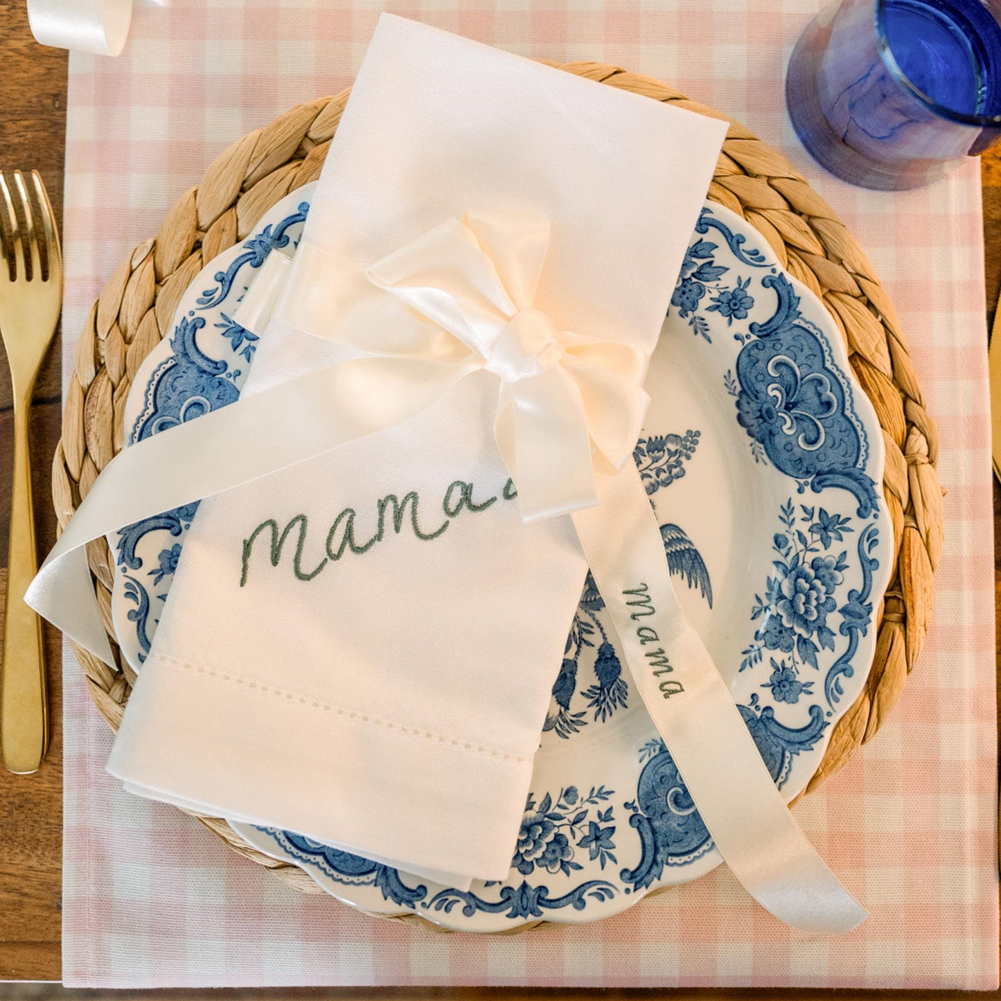 Personalised Mothers Day Napkin - Your Handwriting