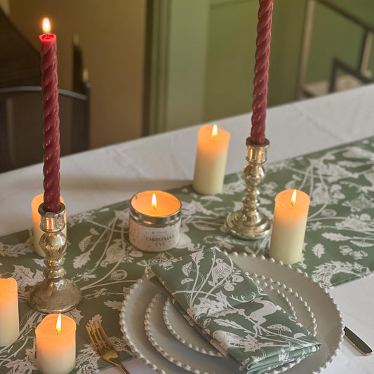Stag & Wreath Table Runner