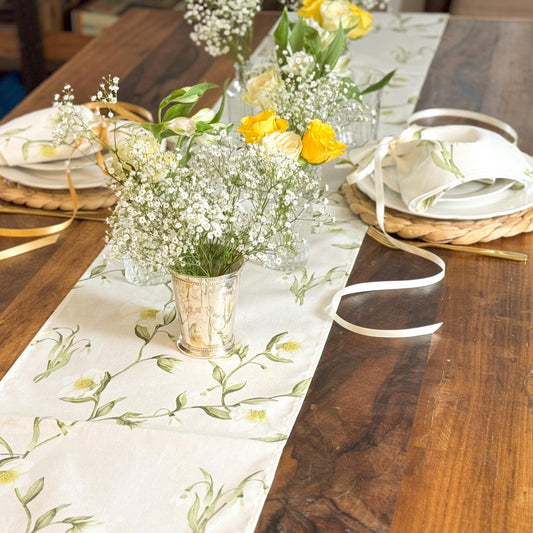 Snowdrop and Hellebore Table Runner