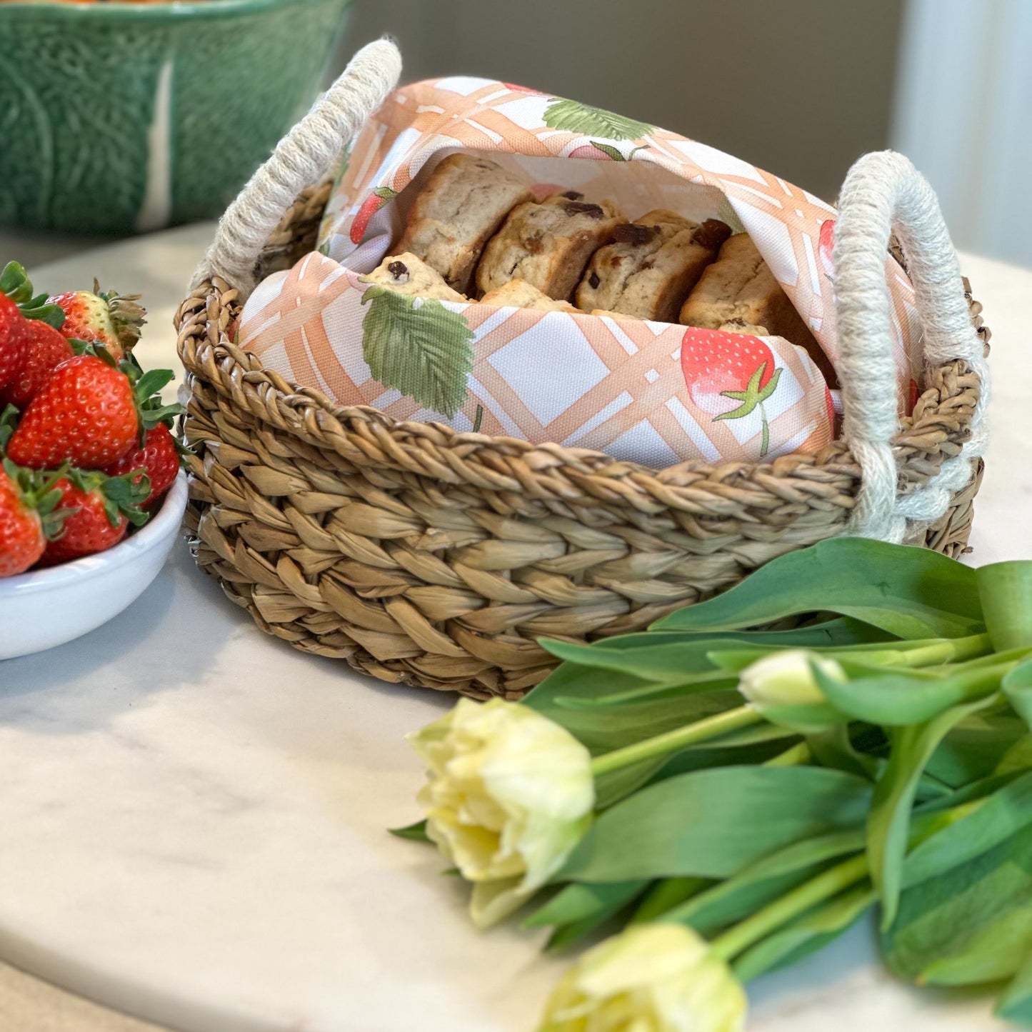 Strawberry Picnic Tea Towel