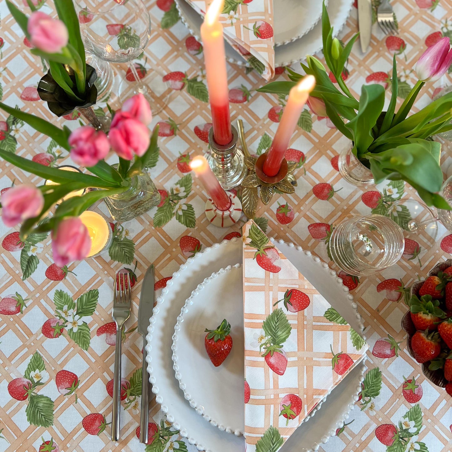 Strawberry Picnic Napkins (Pair)