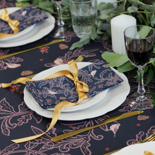 Navy Robins Tablecloth