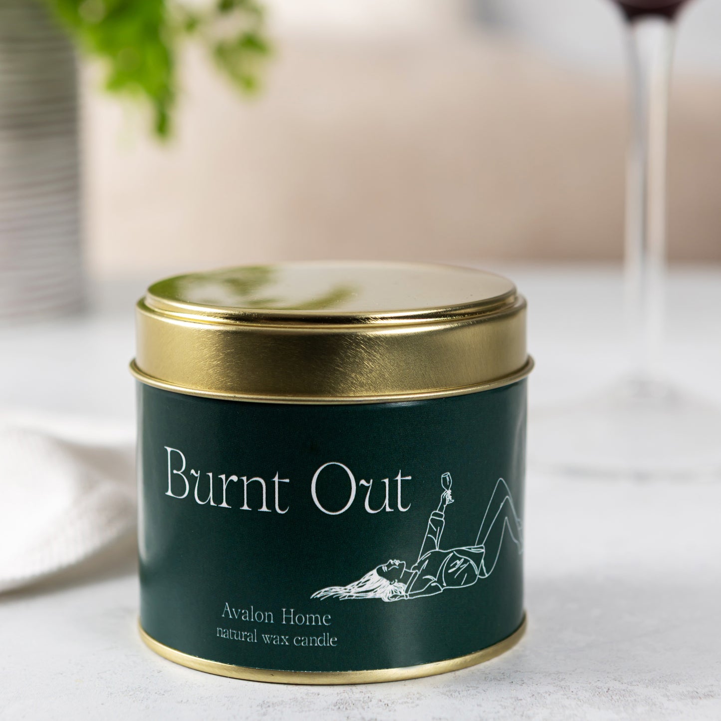 Burnt Out Tin Candle
