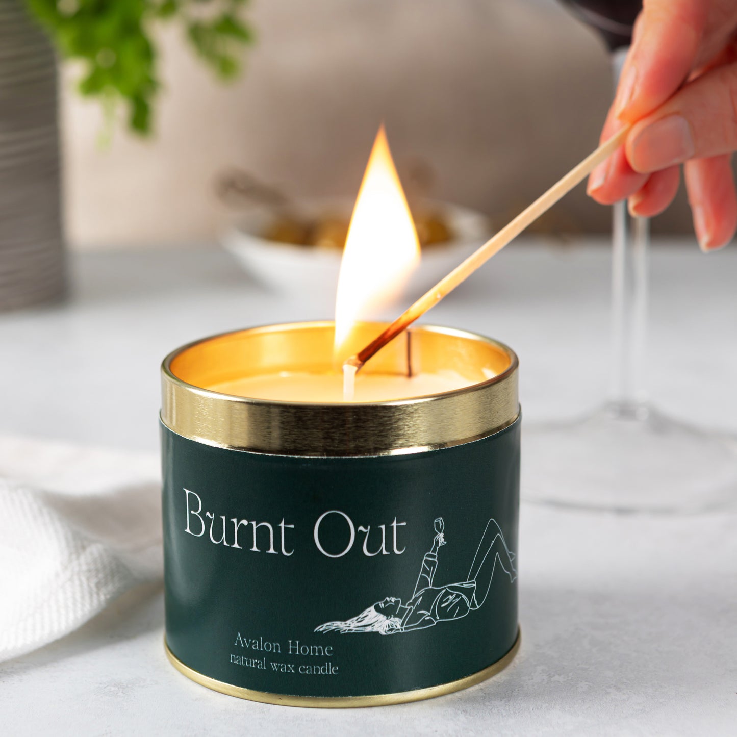 Burnt Out Tin Candle