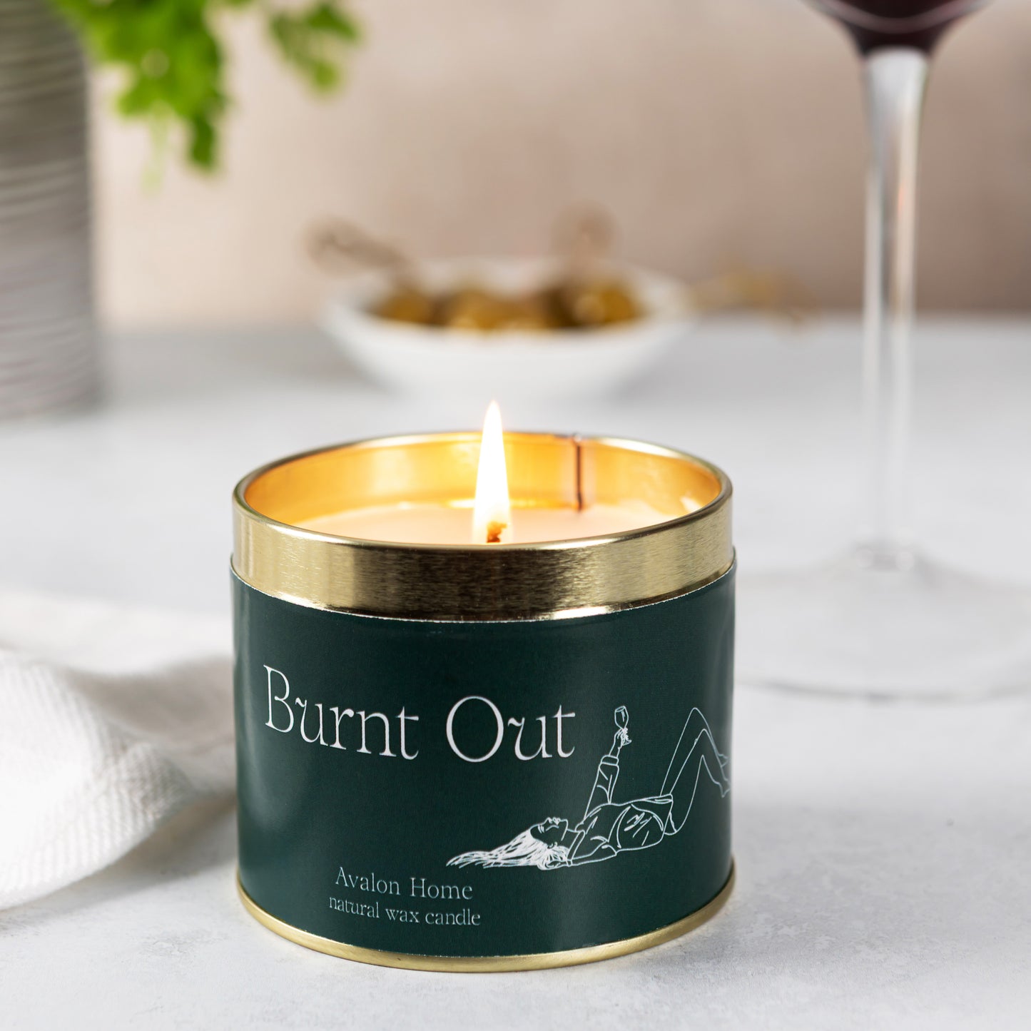 Burnt Out Tin Candle
