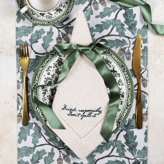 Drink Responsibly, Don't Spill It Napkins (Pair)