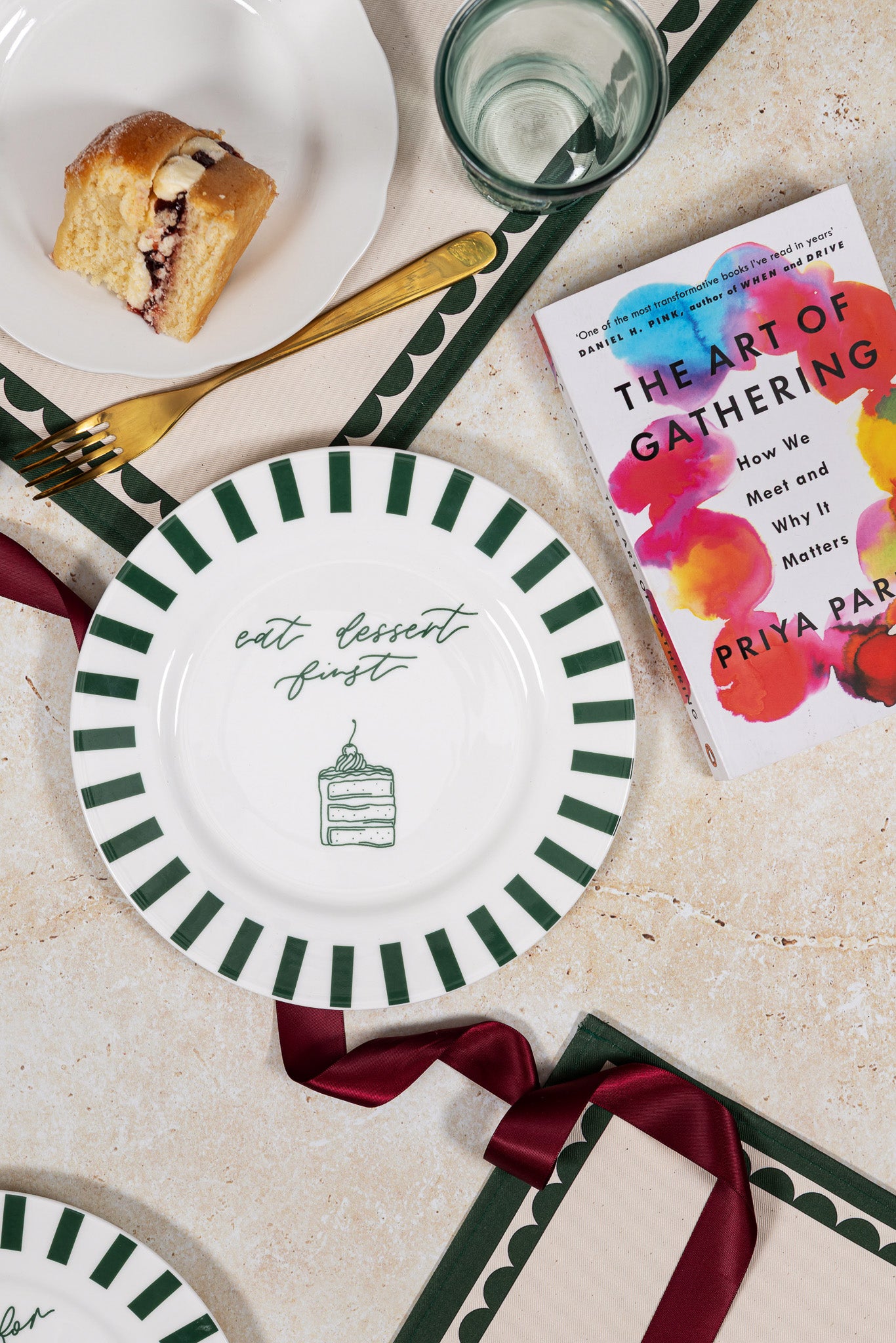 Eat Dessert First Bone China Plate