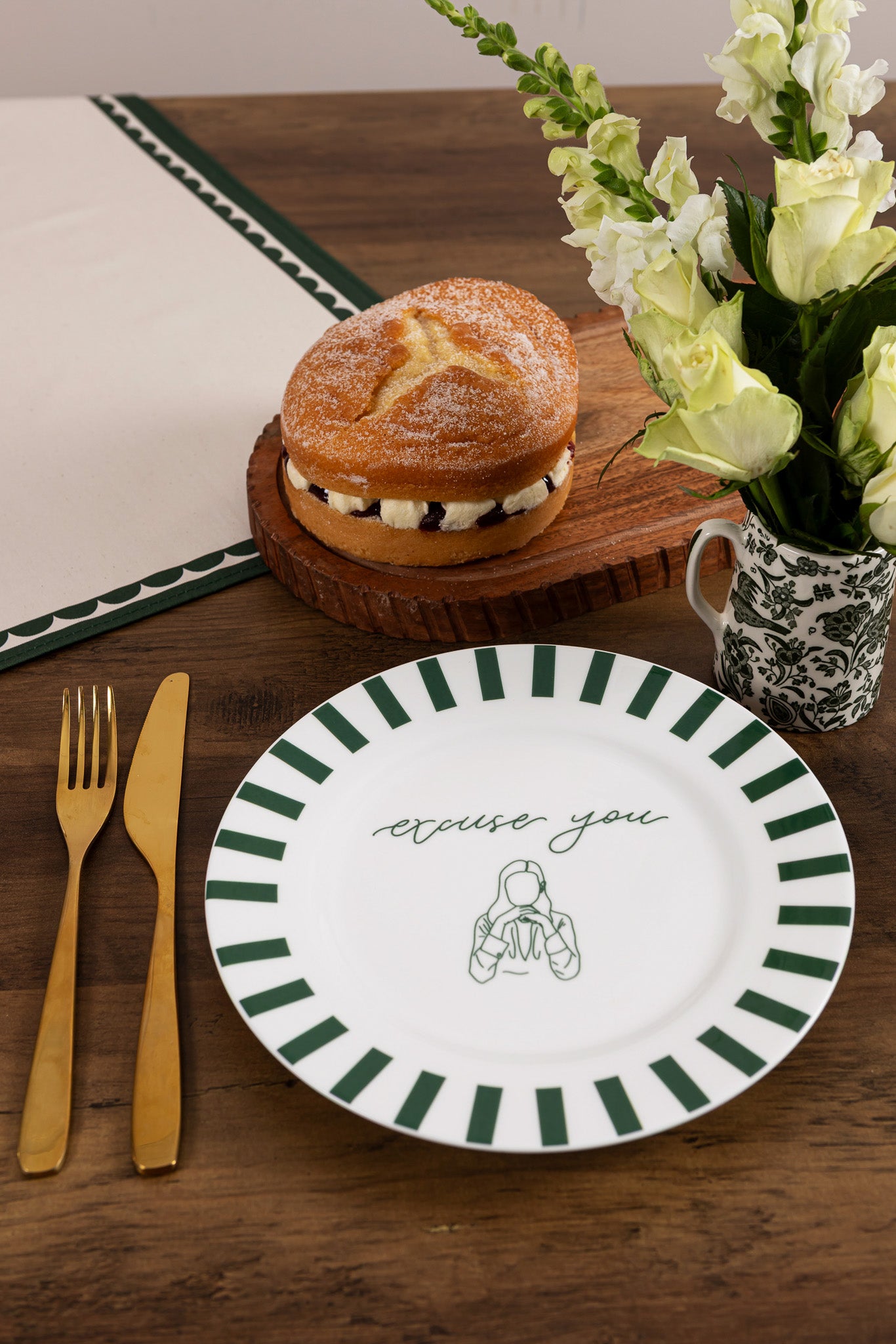 Excuse You Bone China Plate