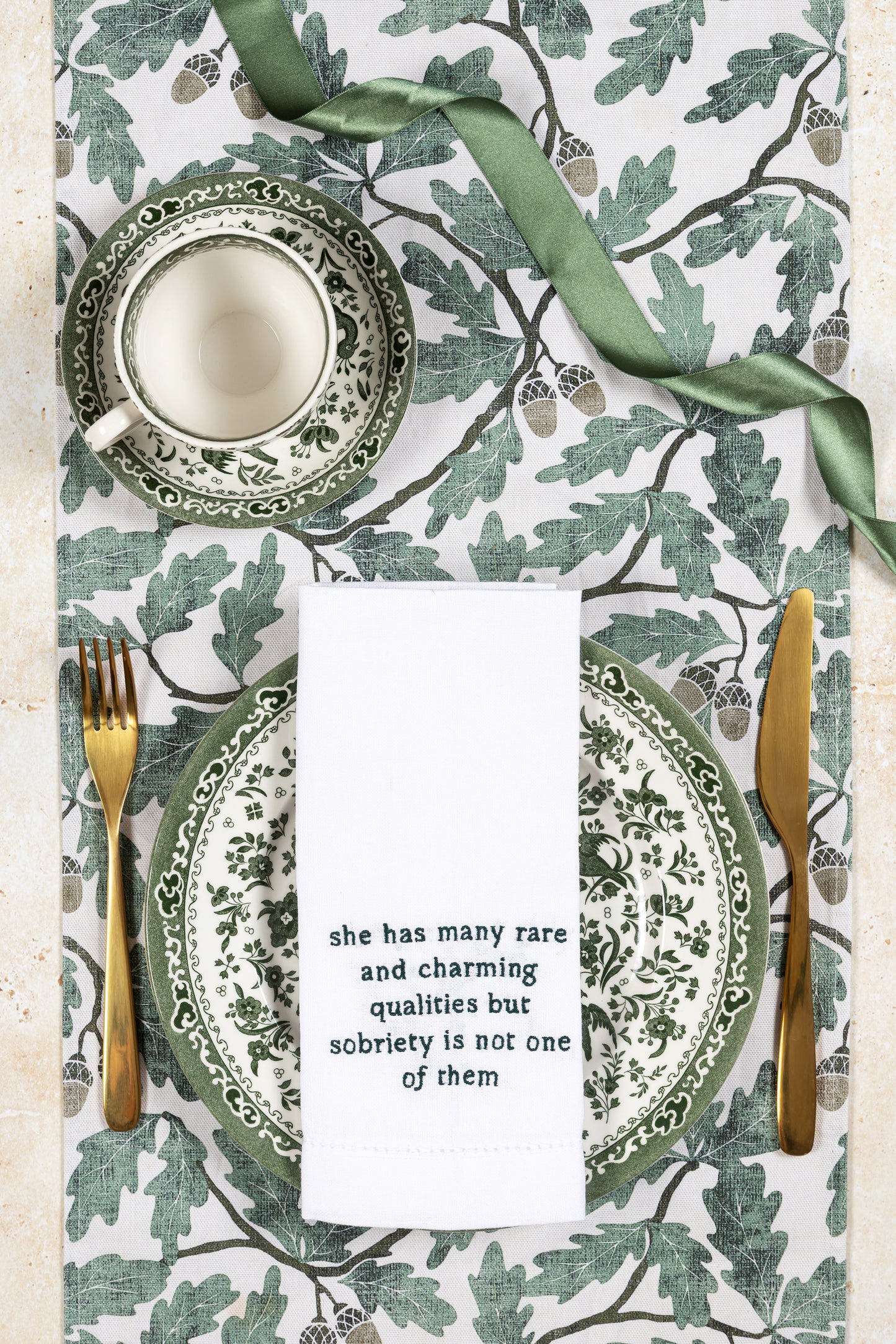 The Literary Collection- Embroidered Napkin Gift Set
