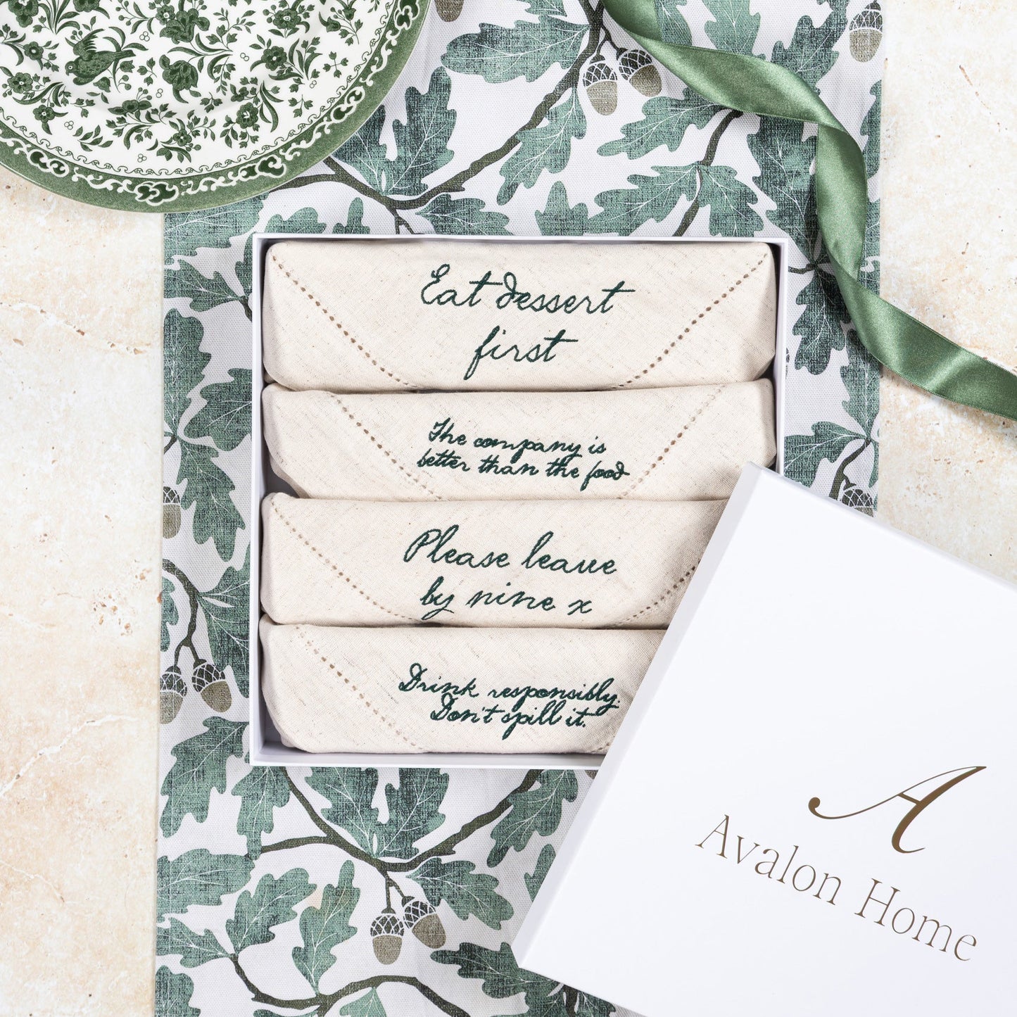 The Viral Collection- Embroidered Napkin Gift Set