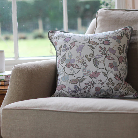 Vintage Floral Cushion - Lavender