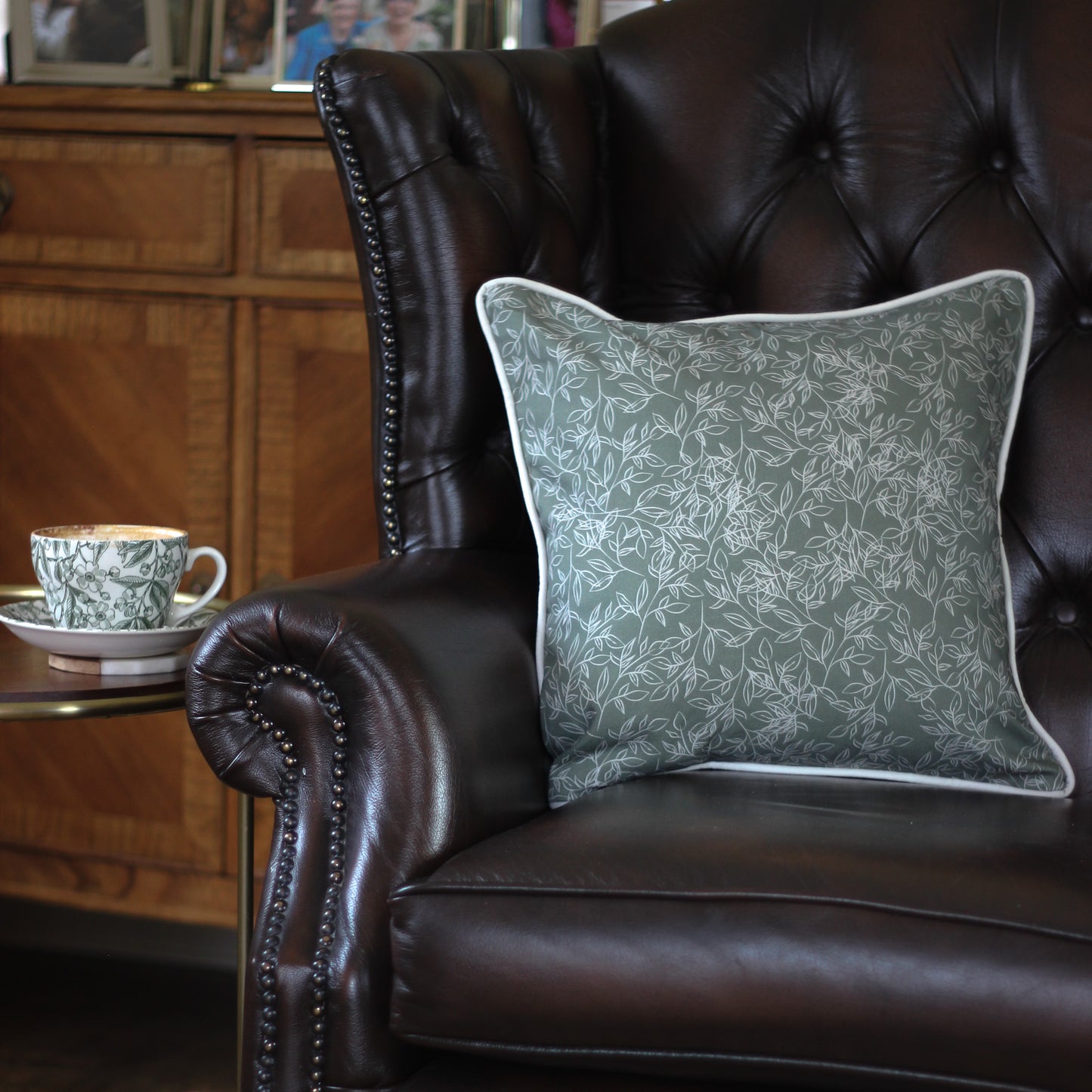 Botanical Cushion - Green