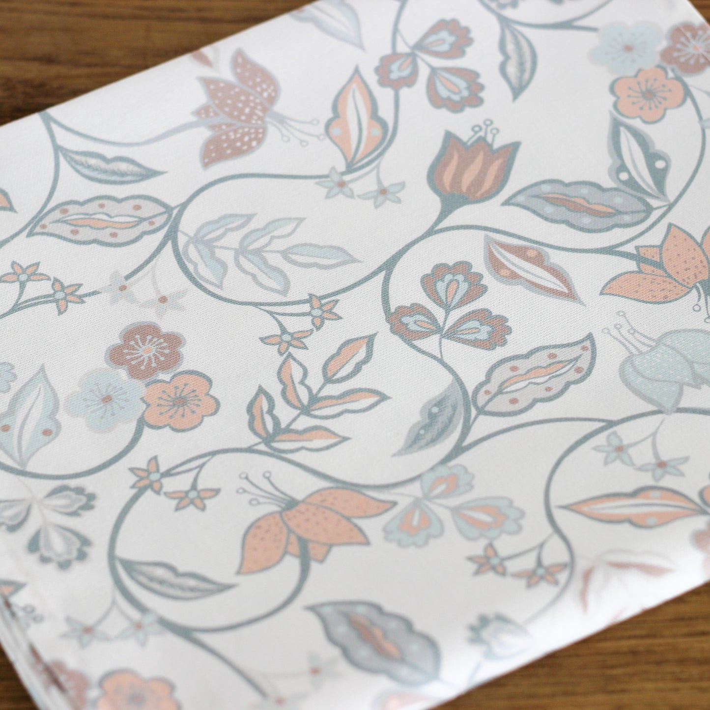 Vintage Floral Table Runner - Periwinkle