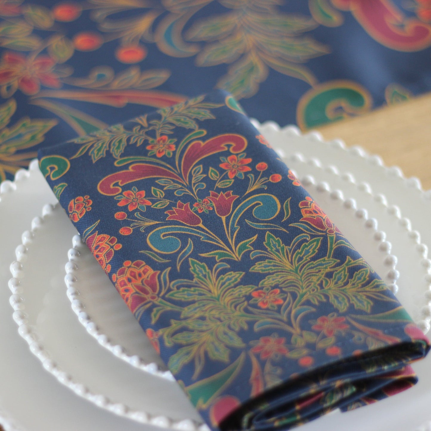 Maximalist Table Runner - Navy