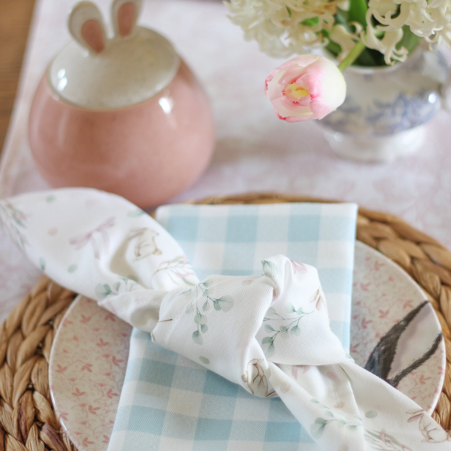 Blue Gingham Napkins (Pair)
