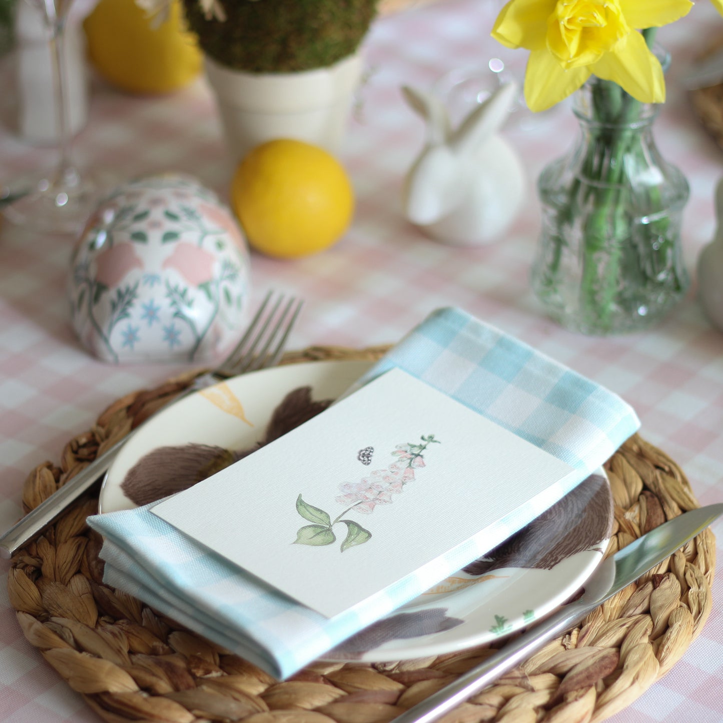 Blue Gingham Napkins (Pair)