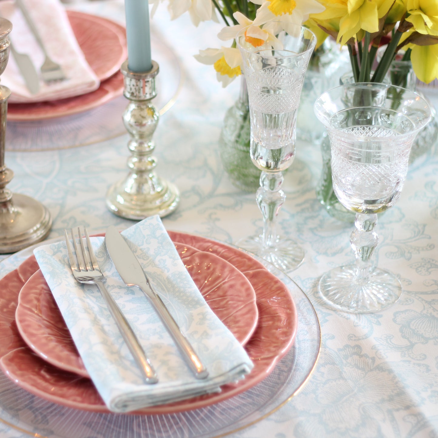Blue Frills Tablecloth