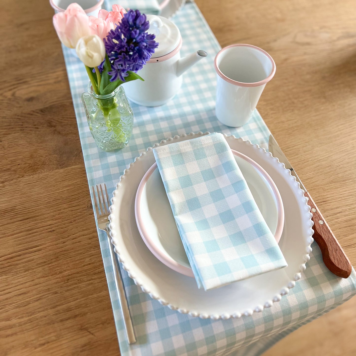 Blue Gingham Napkins (Pair)