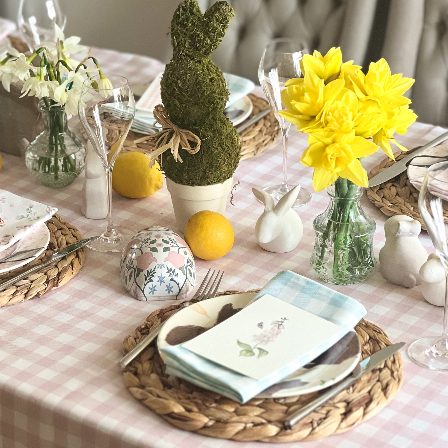 Blue Gingham Napkins (Pair)
