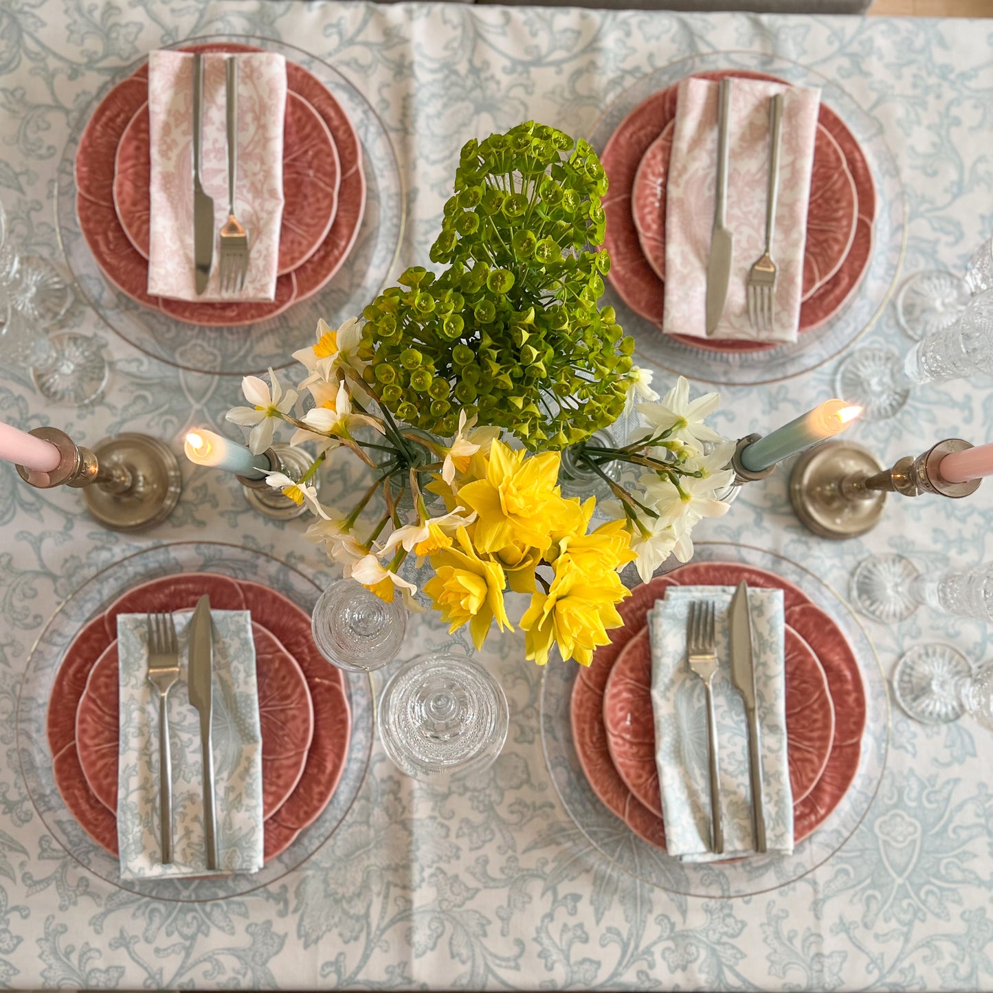 Blue Frills Tablecloth